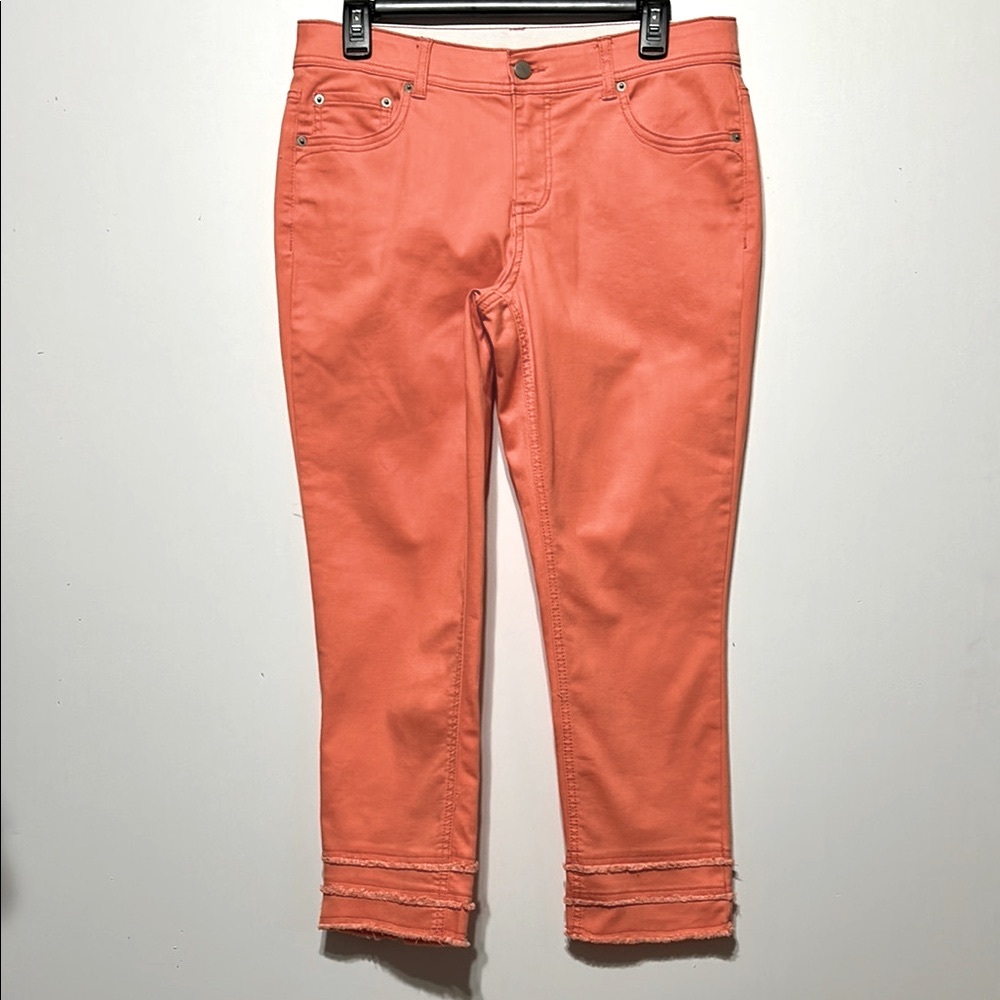 Christopher & Banks Orange Cropped Ankle Jeans